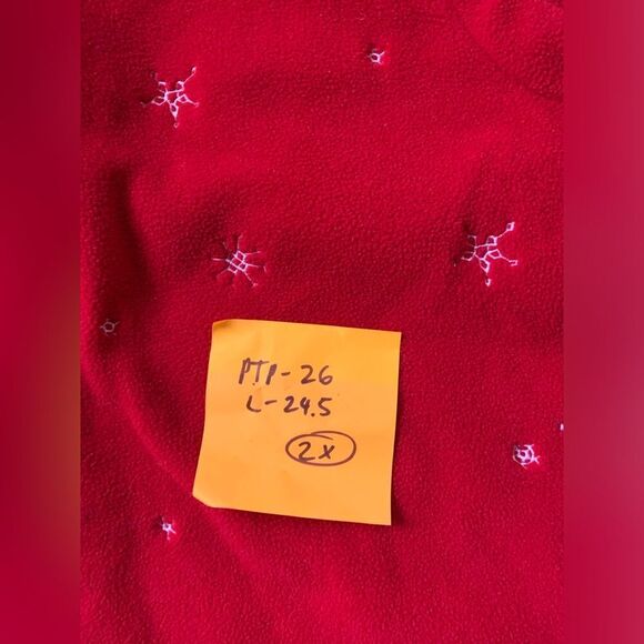 VTG Snowman Snowflake Vest Jacket Winter Vest Warm Embroidered Red White 2X - Picture 5 of 13